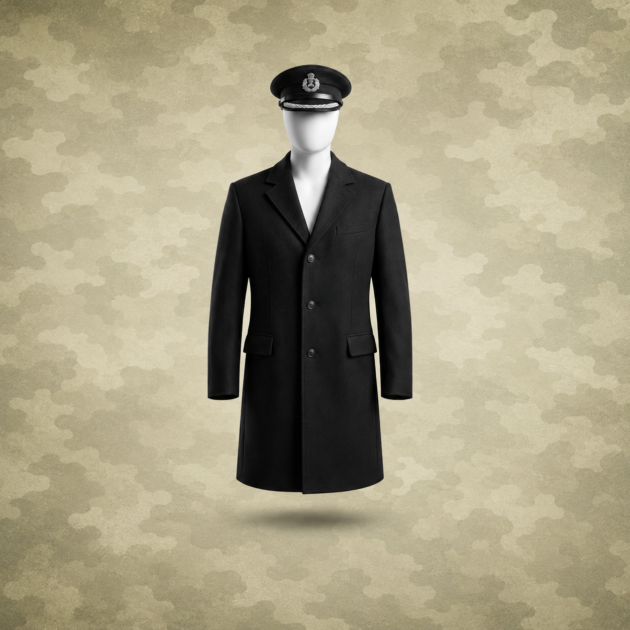 Premium Military Officer Overcoat for Cold Weather Duty